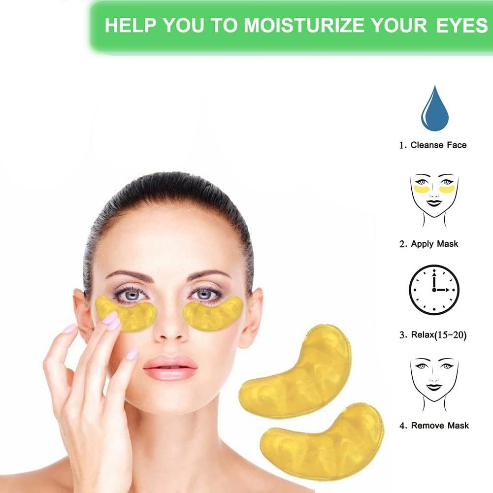 10 Pairs Crystal Collagen 24k Gold Under Eye Gel Pad Face Mask Anti Aging Wrinkle for Dark Circles, Anti Wrinkle, Puffy Eyes, Skincare, Hydrating, Soothing : Amazon.co.uk: Beauty