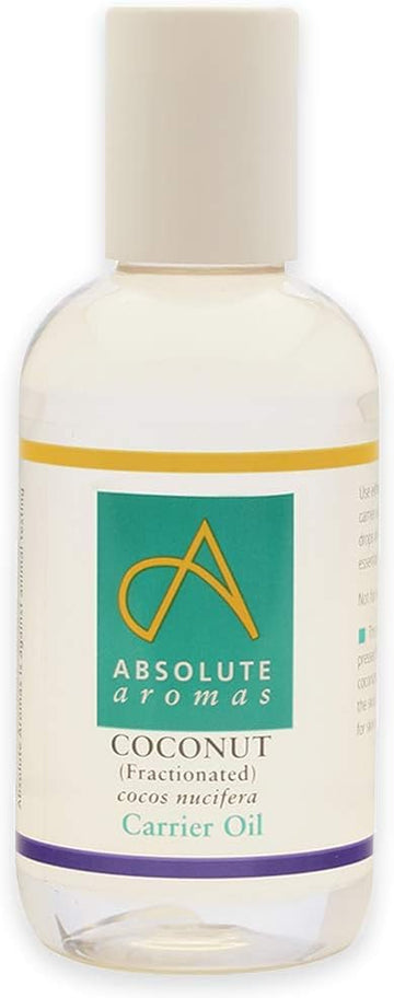 Absolute Aromas Fractionated Coconut Oil 50Ml - 100% Pure, Unscented And Natural Carrier Oil - For Massage, Aromatherapy And Blending Essentials Oils - Use On Hair And Skin