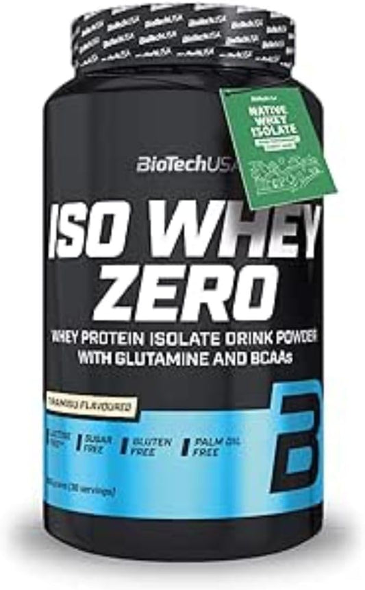 Biotechusa Iso Whey Zero | Premium Whey Protein Isolate | Grass-Fed | Enzyme-Free | Sugar- And Gluten-Free, 908 G, Tiramisu