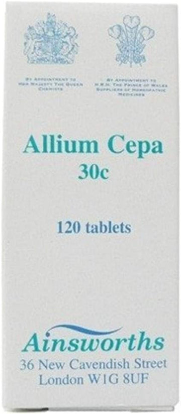 Ainsworths 30C Allium Cepa Homoeopathic Remedy - Pack Of 120 Tablets