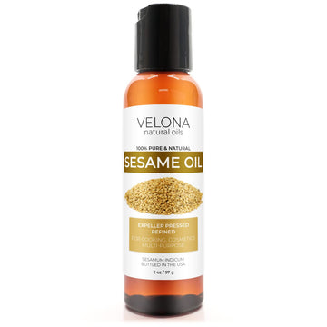 velona Sesame Seed Oil 2 oz | 100% Pure and Natural Carrier Oil | Refined, Expeller Pressed | Cooking, Skin, Hair, Body & Face Moisturizing | Use Today - Enjoy Results