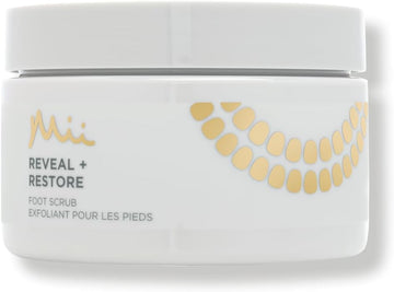 Mii Cosmetics Reveal + Restore Foot Scrub | Luxurious Foot Spa Foot Exfoliator, Foot Care Exfoliating Scrub | Foot Treatment For Hard Skin & Dry Skin, Dead Skin Remover For Silky Smooth Feet | 300Ml
