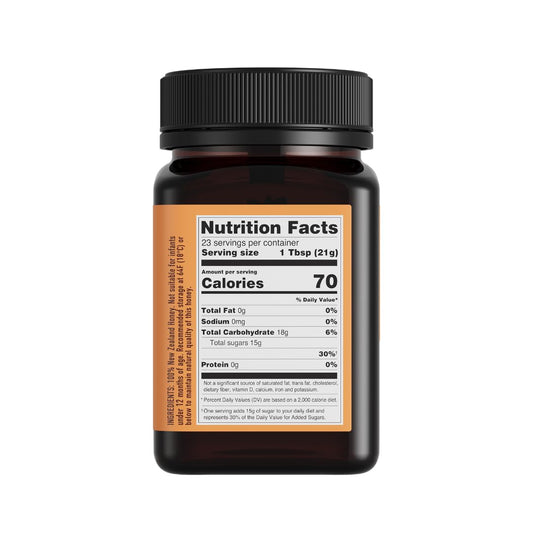 Egmont Honey Raw Manuka Honey Mgo 50+ 17.6Oz (500G) Non-Gmo, Kosher, Recycled Plastic Jar, Traceable 100% Pure Authentic New Zealand Honey, Mgo Certified