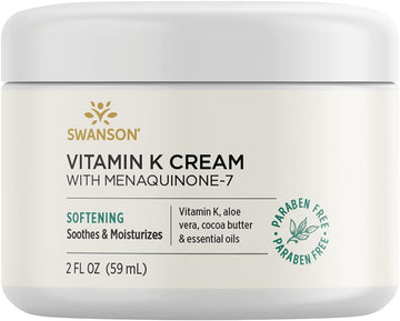 Swanson Vitamin K Cream With Menaquinone-7 2 Fl Ounce (59 Ml) Cream