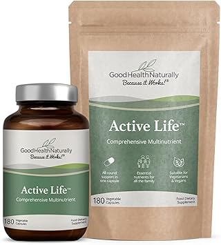 Active Life Capsules - Multivitamin Supplement for Kids and Adults | 180 Vegan Tablets - Good Health Naturally : Amazon.co.uk: Health & Personal Care
