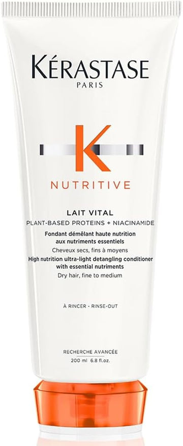 Kérastase Nutritive, High Nutrition Ultra-Light Conditioner For Fine To Medium Dry Hair With Niacinamide, Lait Vital, 200 Ml