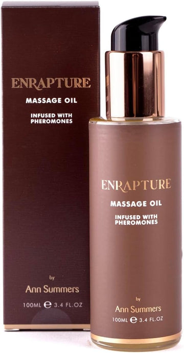 Ann Summers Enrapture Fragranced Massage Oil 100Ml, Rich And Musky Body Oil, Infused With Pheromones, Moisturing Formula