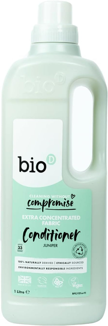 Bio D Extra Concentrated Liquid Fabric Conditioner Juniper 1L | 33 Washes | Allergy Free | Vegan | Cruelty Free