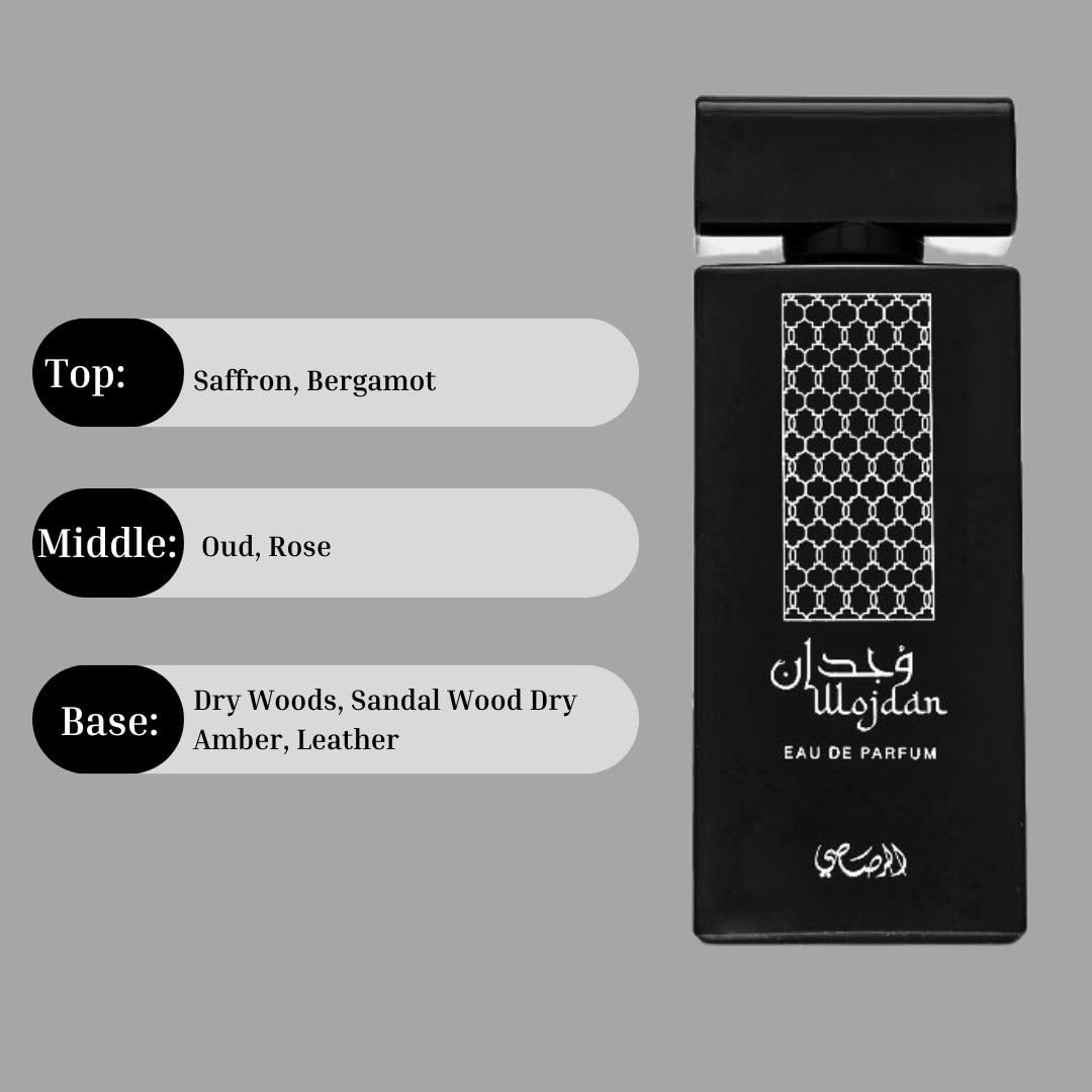 Rasasi Wojdan Eau De Parfum Men Spray 100Ml (3.38 Oz) Arabian Perfume - Warm Spicy, Floral And Woody Fragrance, Long Lasting, Captivating And Luxurious Masculine Scent : Beauty & Personal Care