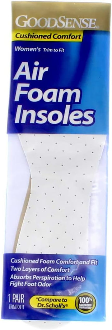 Goodsense Women'S Air Foam Insoles Osfa Trim To Fit, Blue