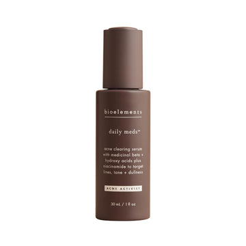 Bioelements Daily Meds - 1 Fl Oz - Acne Clearing Serum With Medicinal Beta + Alpha Hydroxy Acids And Niacinamide To Target Lines, Tone + Dullness - Vegan, Gluten Free - Never Tested On Animals