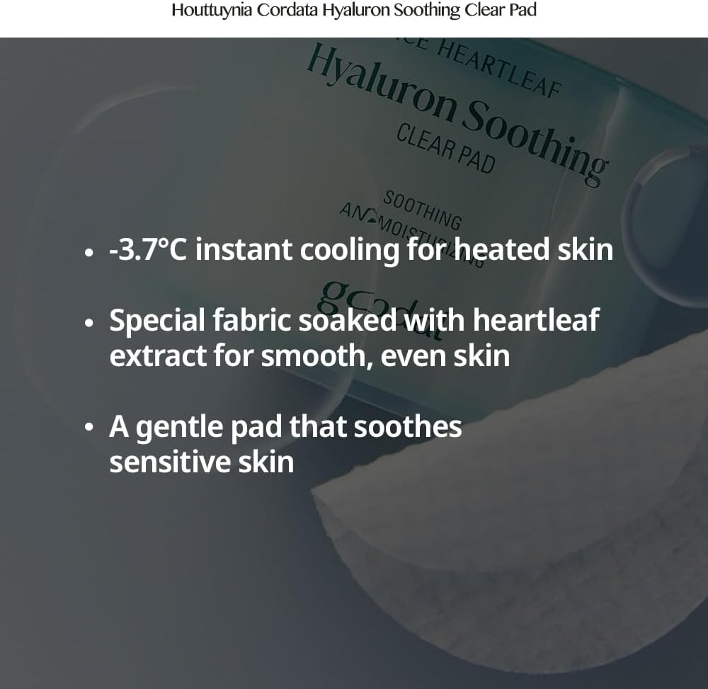 Goodal Heartleaf Houttuynia Cordata Hyaluron Soothing Clear Pad 70 Sheets, Calming Redness Relief Daily Facial Toner Pad For Sensitive Skin, Korean Skin Care, Instant Cooling : Beauty & Personal Care