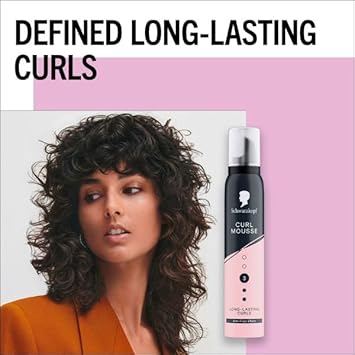 Schwarzkopf Mousse Curl 200 Ml, Hold Level 3, Mousse For Curly Girl Method, Long Lasting Curls, Anti-Frizz Effect, Vegan Formula
