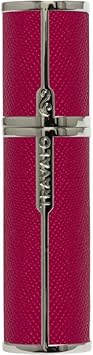 Travalo Milano Perfume Atomizer Bundle - Leak-Proof And Tsa Approved For Air Travel - Reusable, Easy Fill Mini Pump Sprayer - Vegan Leather W/Polished Metal - White, Aqua, Perfect Pink - 3 Pack