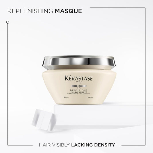 Kérastase Densifique Femme, Thickening & Volumising Hair Mask, For Fine & Limp Hair, With Hyaluronic Acid, Gluco Peptide & Ceramides, Masque Densité, 200Ml