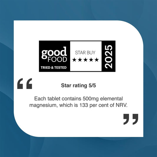 Zipvit Magnesium 500Mg Of Elemental, High-Strength Magnesium Supplement, 3 Month Supply, 90 Vegan Tablets, Supports Muscle, Bone & Energy