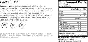 ONNIT Antarctic Krill Oil - 1000mg Per Serving - No Fishy Smell or Taste - Packed with Omega-3s, EPA, DHA, Astaxanthin & Phospholipids - Supports Healthy Joints, Brain, Heart, and Blood Pressure