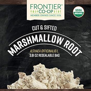 Frontier Co-Op Organic Cut & Sifted Marshmallow Root 3.8Oz - To Make Marshmallow Root Tea, Marshmallow Root Powder, Capsules, Marshmallow Root Extract And More