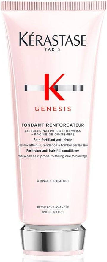 Kérastase Genesis, Moisturising And Hydrating Conditioner, For Hair Loss And Weakened Hair, Edelweiss Native Cells, Ginger Root And Aquaxyl, Fondant Reinforcateur, 200 Ml