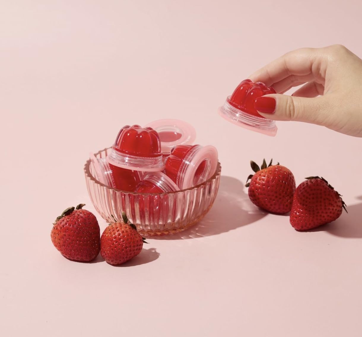 Tonymoly Jelly Lip Melt, Valentine Gifts, Moisturizing, Hydrating & Nourishing Lip Balm Treatment, Strawberry, 0.31 Oz