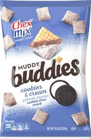 Chex Mix Muddy Buddies, Cookies And Cream Snack Mix, 10.5 Oz