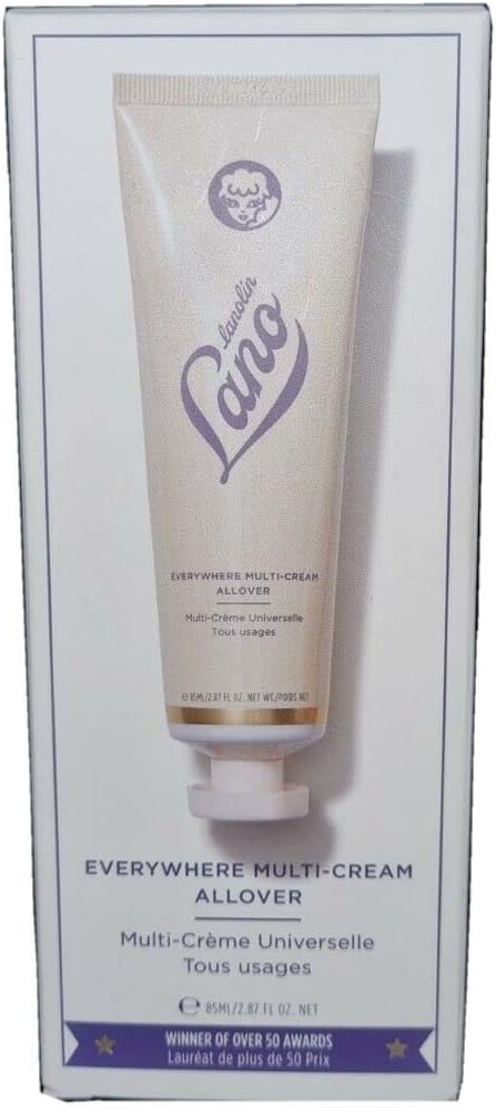 Lanolips Allover Everywhere Multi-Cream - Ultra Hydrating Body Lotion For Dry Skin, Hands, Elbows + More - Made With Lanolin, Milk + Vitamin E (85Ml / 2.9Oz)