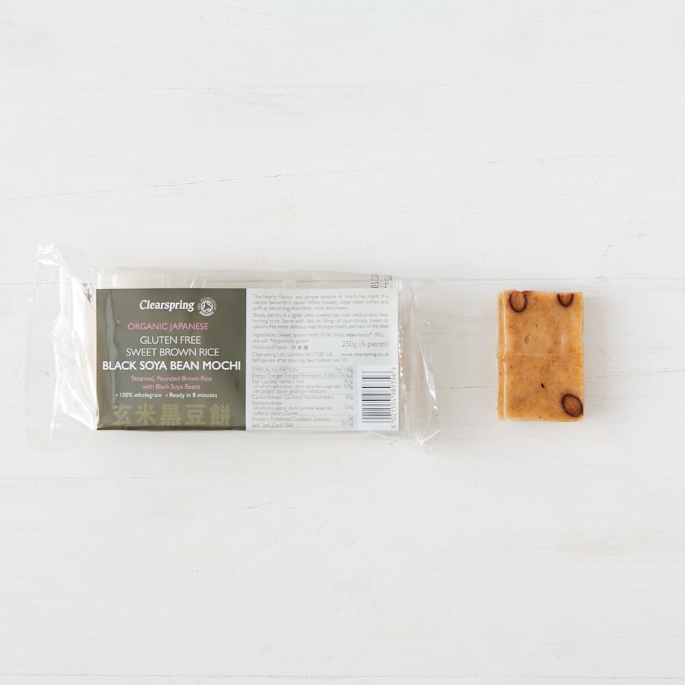 Clearspring Organic Japanese Brown Rice with Black SOYA Bean Mochi, 250g : Amazon.co.uk: Grocery