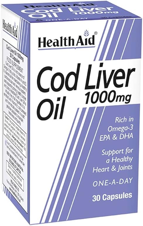 HealthAid Cod Liver Oil 1000mg, 30 Capsules : Amazon.co.uk: Health & Personal Care