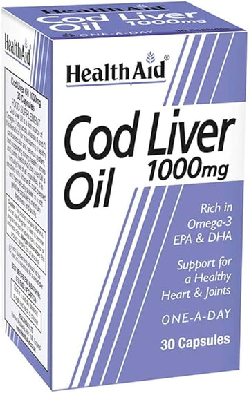 HealthAid Cod Liver Oil 1000mg, 30 Capsules : Amazon.co.uk: Health & Personal Care
