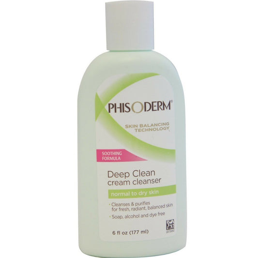 Phisoderm Cream Cleanser For Normal To Dry Skin, 6 Oz (177 Ml) : Beauty & Personal Care