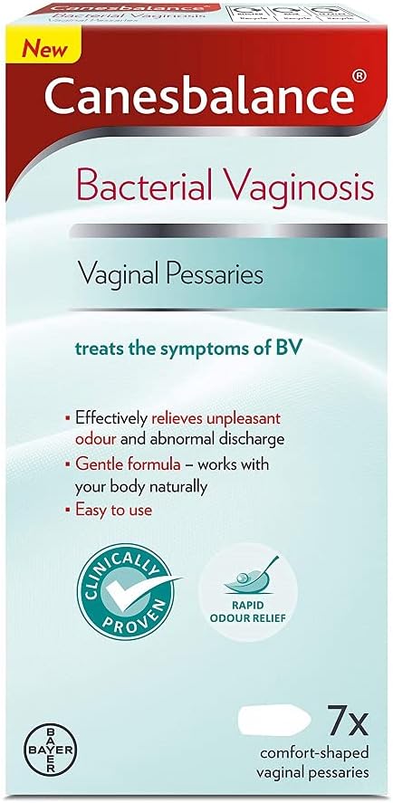 Canesbalance Vaginal Pessaries Bacterial Vaginosis Symptom Treatment, Starts To Work Immediately To Relieve Unpleasant Intimate Odour Associated With Vaginosis Vaginal Singleuse Gel, Pack Of 7