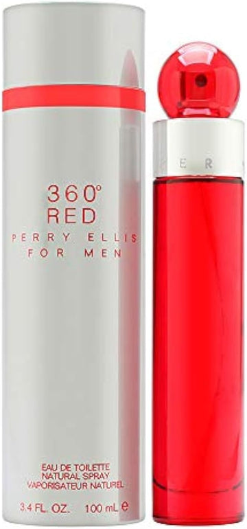 Perry Ellis 360 Red For Men, 3.4 Fl Oz Edt, Gray
