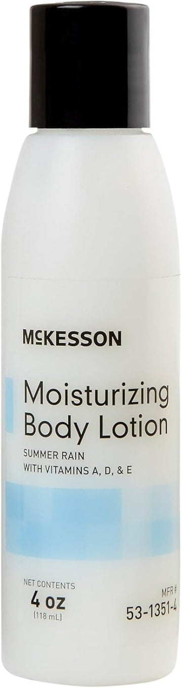 Mckesson Moisturizing Body Lotion With Vitamins A, D, E, Summer Rain Scent, 4 Oz, 48 Count
