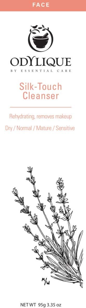 Odylique Silk Touch Cleanser | Organic Cleanser For Mature Skin | With Purifying Lavender & Hydrating Plant Oils | Facial Cleanser For Mature Dry Skin (95G)