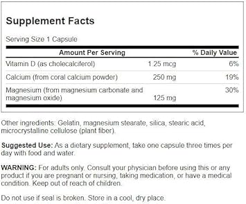 Swanson Coral Calcium Complex 180 Capsules