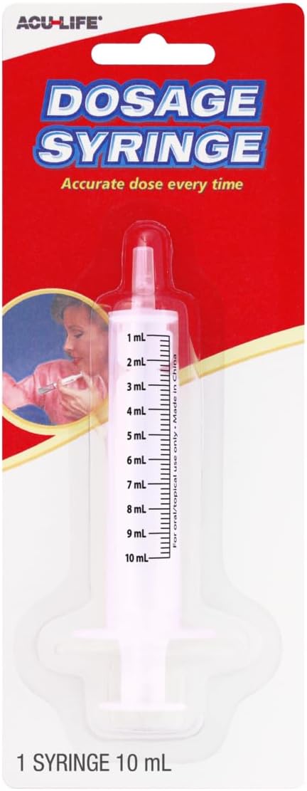 Kids & Baby Oral Dosage Syringe & Dispenser, Transparent, Easy To Use And Reusable, 2 Tsp (10 Ml) Capacity, Bpa Free