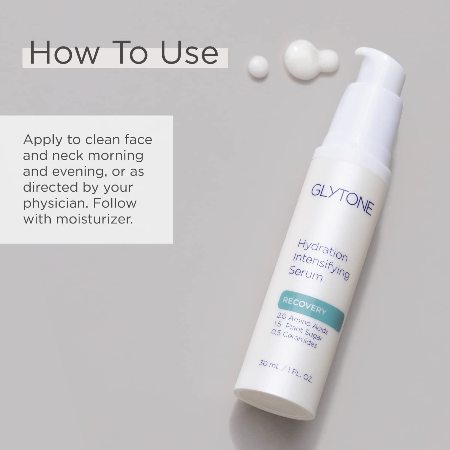 Glytone Hydration Intensifying Serum - Ceramides & Amino Acids - Hydrate & Restore Lipid Barrier - Matte Serum - Fragrance & Paraben-Free - 1 Fl. Oz : Beauty & Personal Care