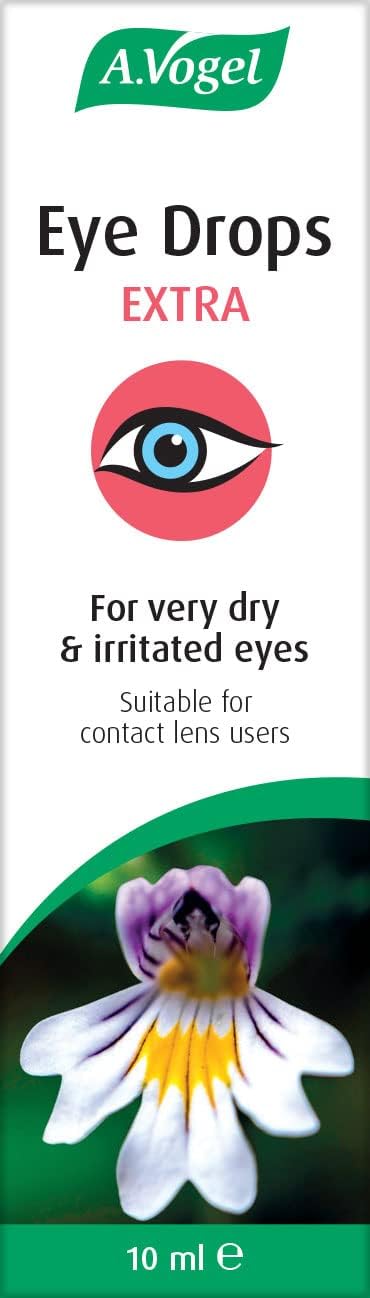 A.Vogel Extra Moisturising Eye Drops | 300 Drops | For Very Dry And Irritated Eyes | Contact Lens Friendly | Preservative Free | With Euphrasia & Hyaluronic Acid | 10Ml