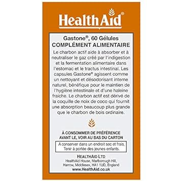 Health Aid Gastone (Activated Charcoal) 60 Capsules