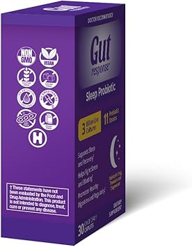 Stress Probiotic For Men & Women, Slows Down Digestive Aging, Boosts Immune System, Promotes Calmness, Ashwagandha, L-Glutamine, Non-Gmo, Gluten Free & Vegan, 5 Billion Cfu, 30 Caplets