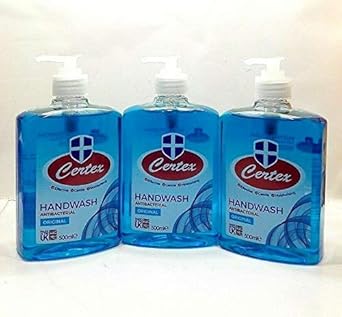 3 Pcs Certex Blue Original Antibacterial Hand Wash 500Ml Gentle Pump Liquid Soap For Use In Home, Office, Restaurants Etc