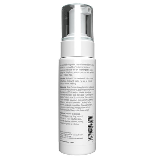 Vh Essentials Foaming Feminine Wash - Fragrance Free - Ph Balanced, Hypoallergenic, Prebiotics, Natural Botanical Extracts And Vitamins - Odor Eliminating Formula - 6 Fl Oz