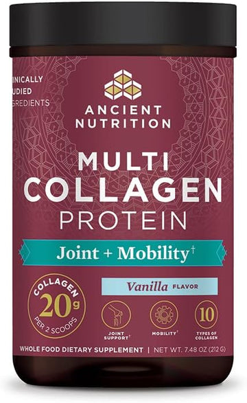 Ancient Nutrition Collagen Powder Protein, Multi Collagen Protein, Hydrolyzed Collagen Peptides Supports Skin And Nails, Joint Supplement (Brain Boost, 45 Servings)