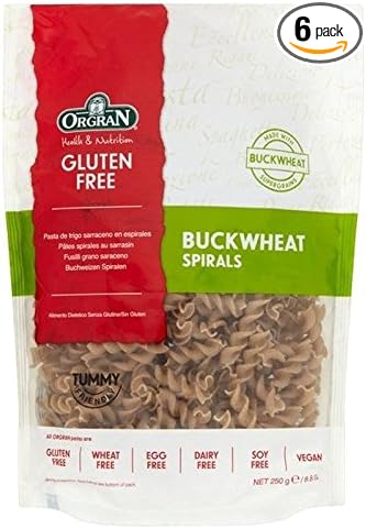 Orgran Gluten Free Buckwheat Spirals 250G - Pack Of 6