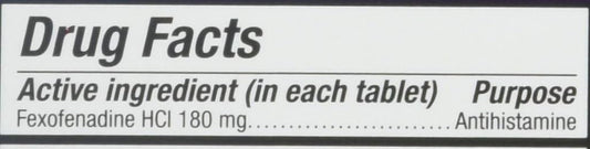 Allegra Allergy Original Prescription Strength 180Mg - 90 Count
