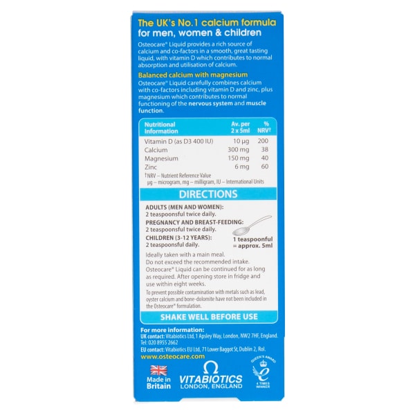 Vitabiotics Osteocare Liquid 200Ml