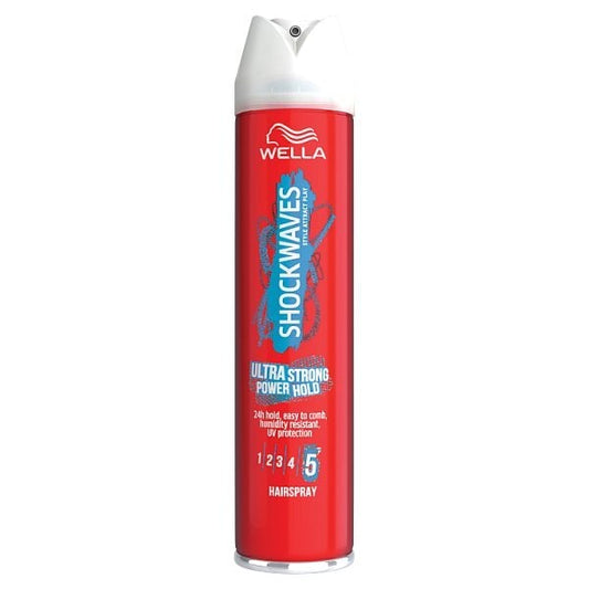 Wella Shockwaves Ultra Strong Power Hold Hairspray, 250 Ml