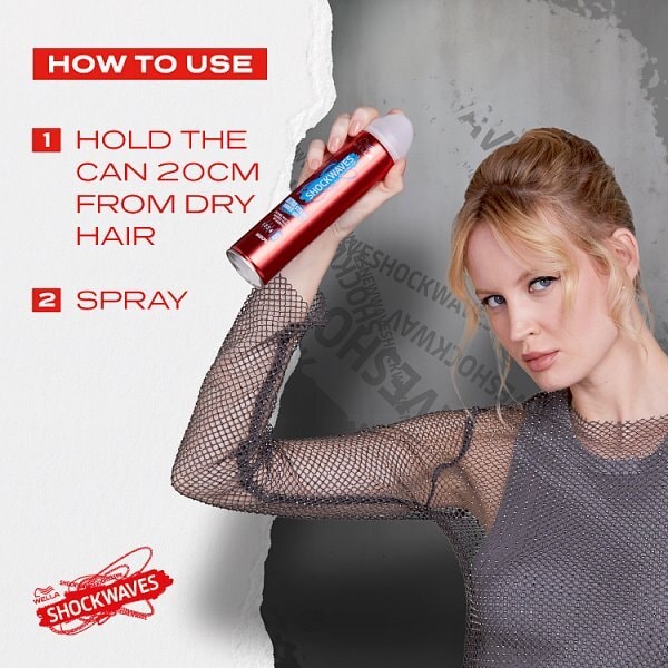 Wella Shockwaves Ultra Strong Power Hold Hairspray, 250 Ml