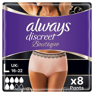 Alwaysdiscreetboutiquebeigeincontinencepantsx8