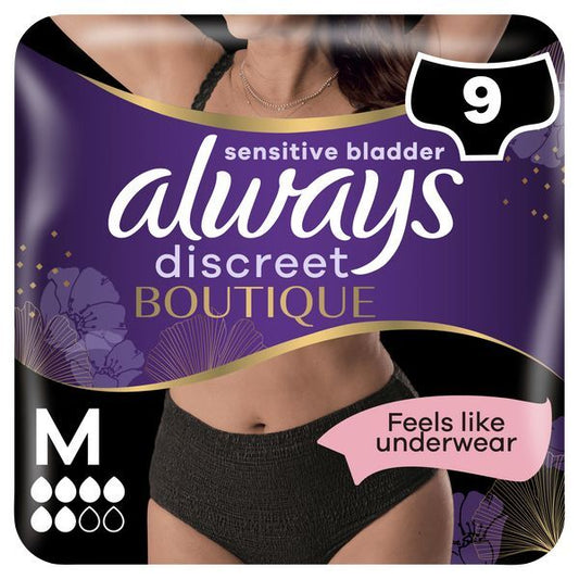 Always Discreet Incontinence Pants Medium Black